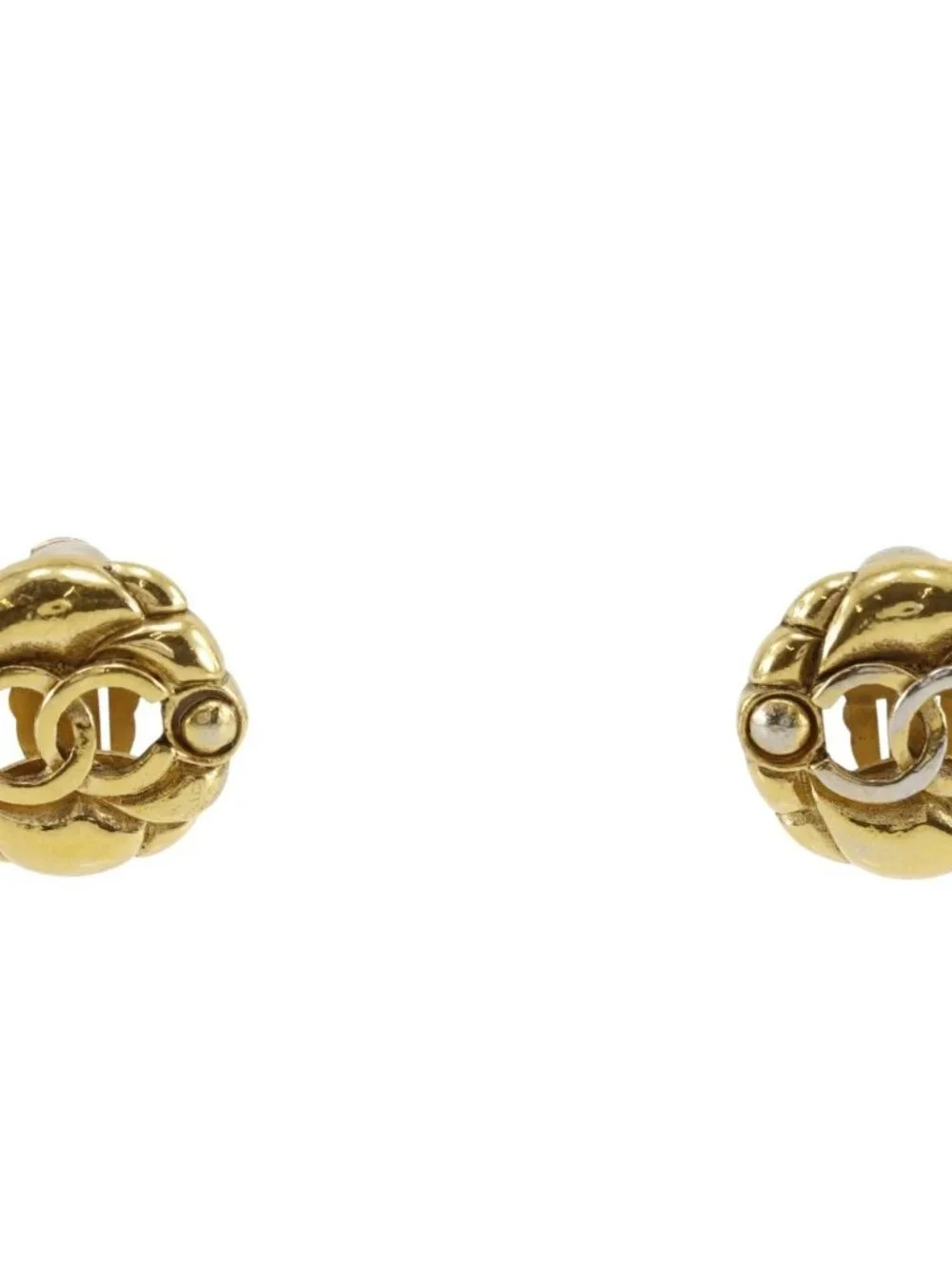 CHANEL COCO Mark Earring vintage Plated Gold 15.7g Women - Picture 12 of 12